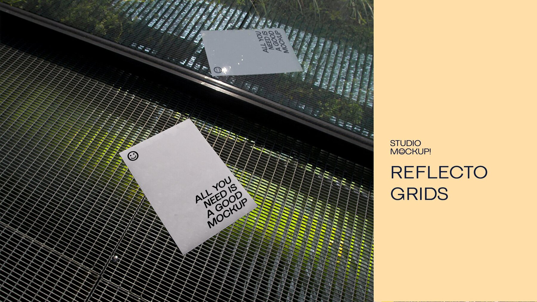 ARLES SERIES A3 Reflecto Grid Poster Mockup Graphics 4