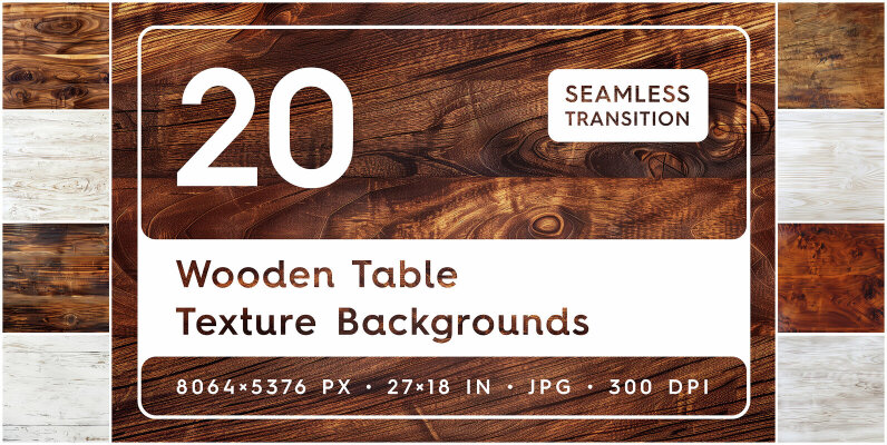 20 Wooden Table Texture Backgrounds