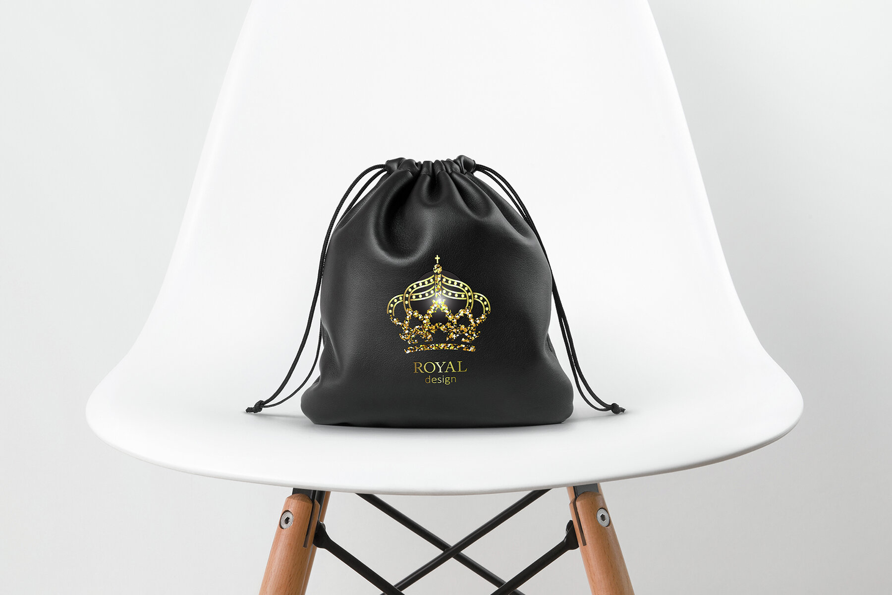 Set of Gold Silver and Black White Crown Icons 14