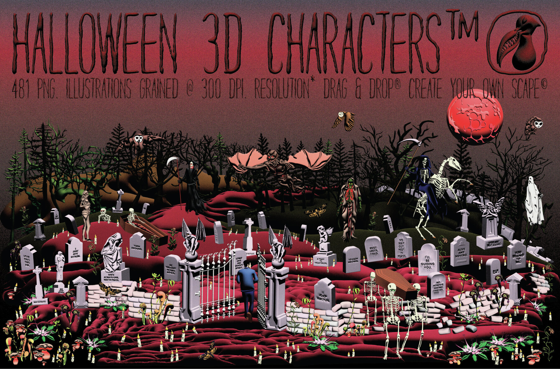 Halloween 3D Characters 1