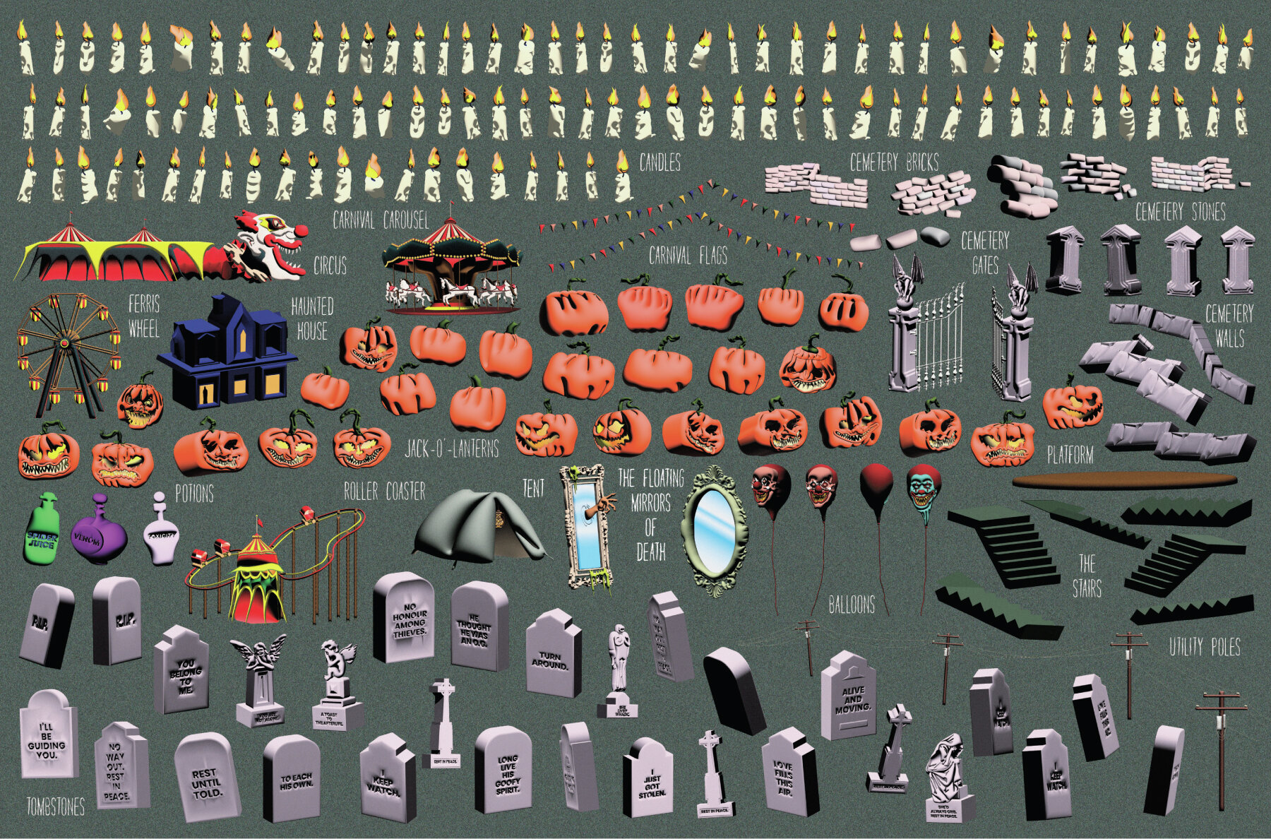 Halloween 3D Characters 7