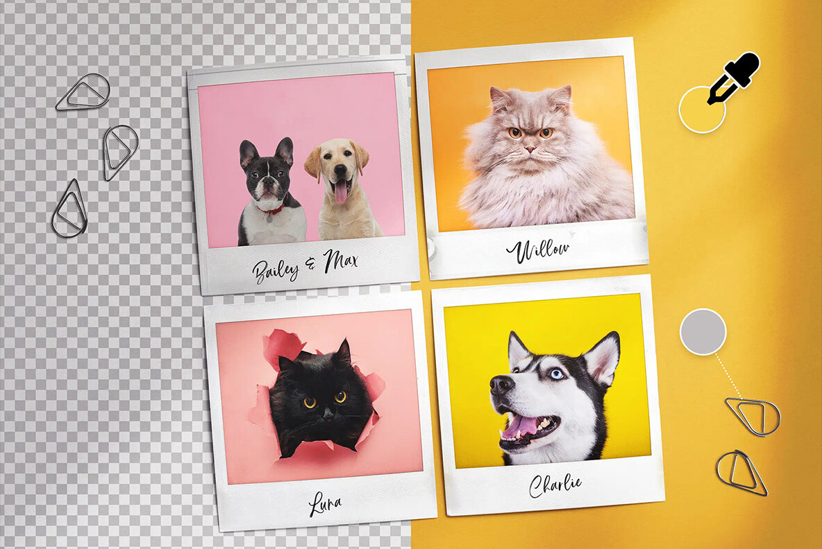 Diagonal Layout 4 Instant Photos 5