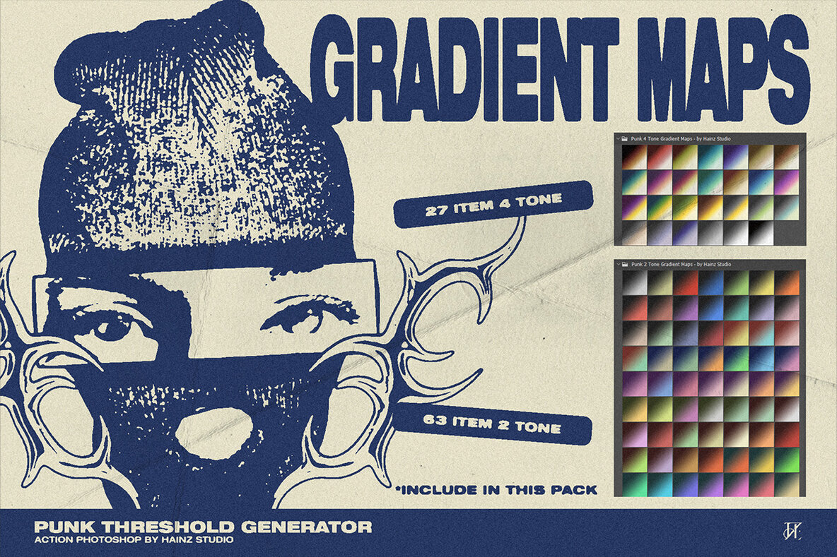 Punk Threshold Generator   Photoshop Action   Gradient Maps 2