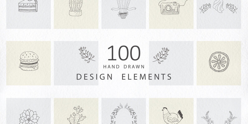 Hand Drawn Design Elements Logos