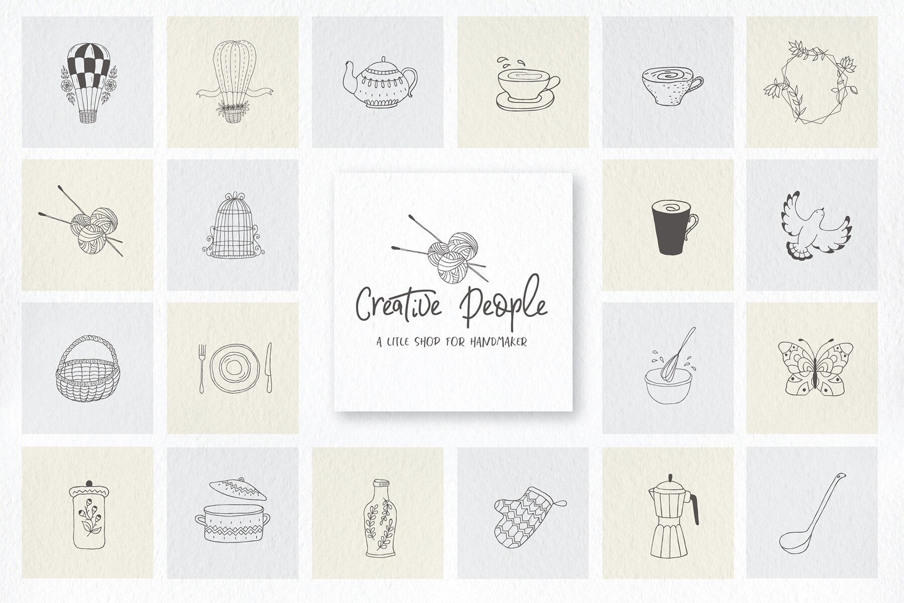 Hand Drawn Design Elements Logos 4