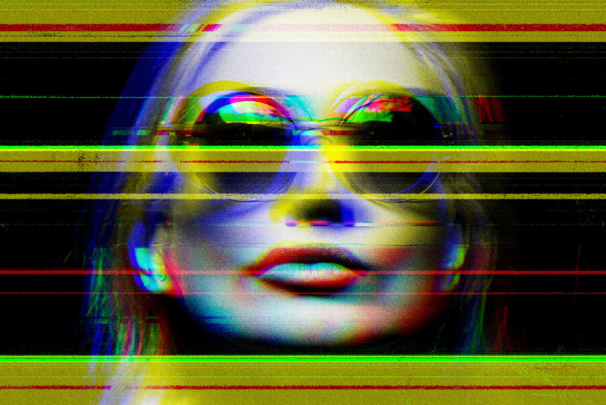 Offset Printing Glitching Photo Effect 5