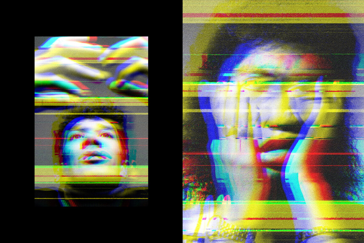 Offset Printing Glitching Photo Effect 6