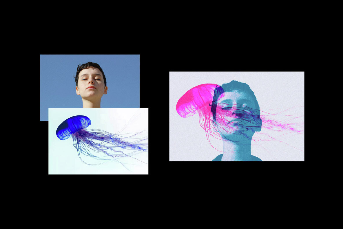 Grunge Duotone Overprint Photo Effect 6