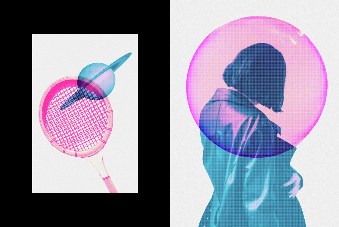 Grunge Duotone Overprint Photo Effect 7