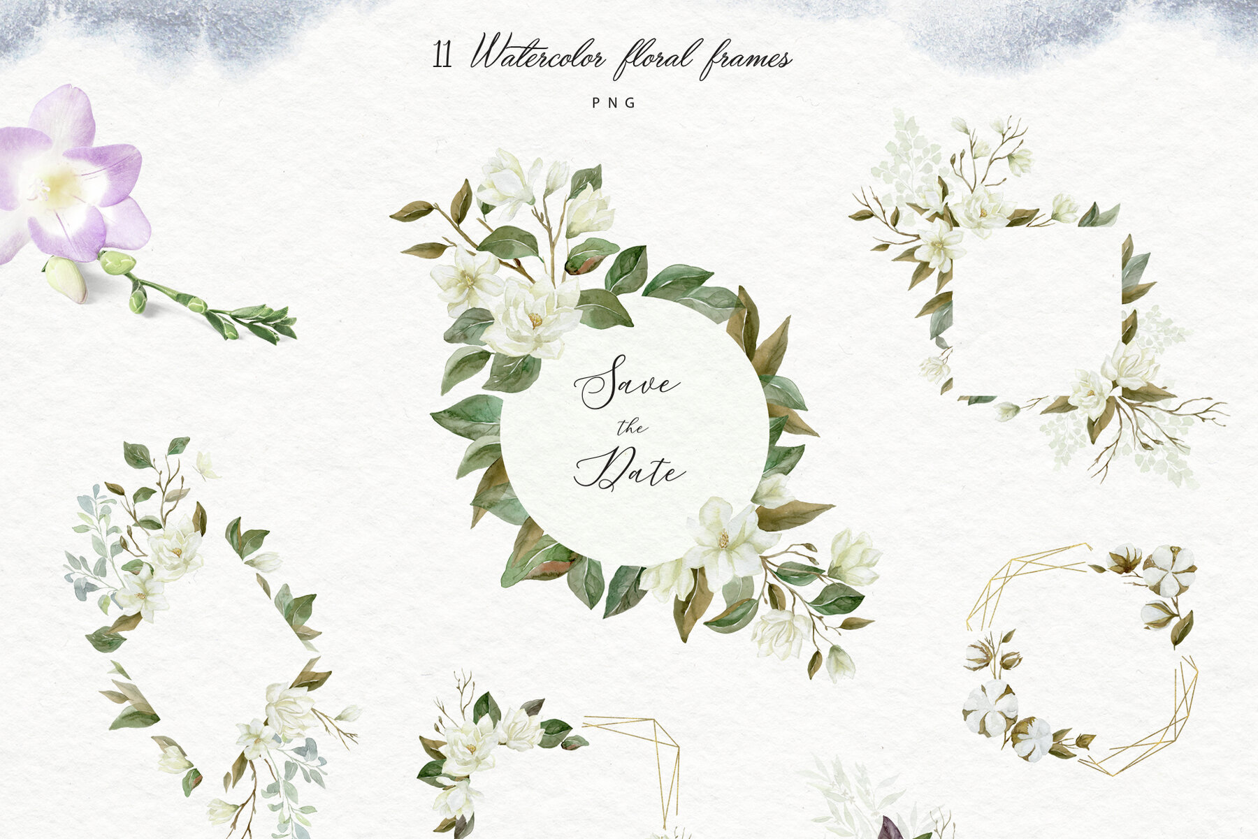 White Magnolia and Cotton Wedding Designs 2