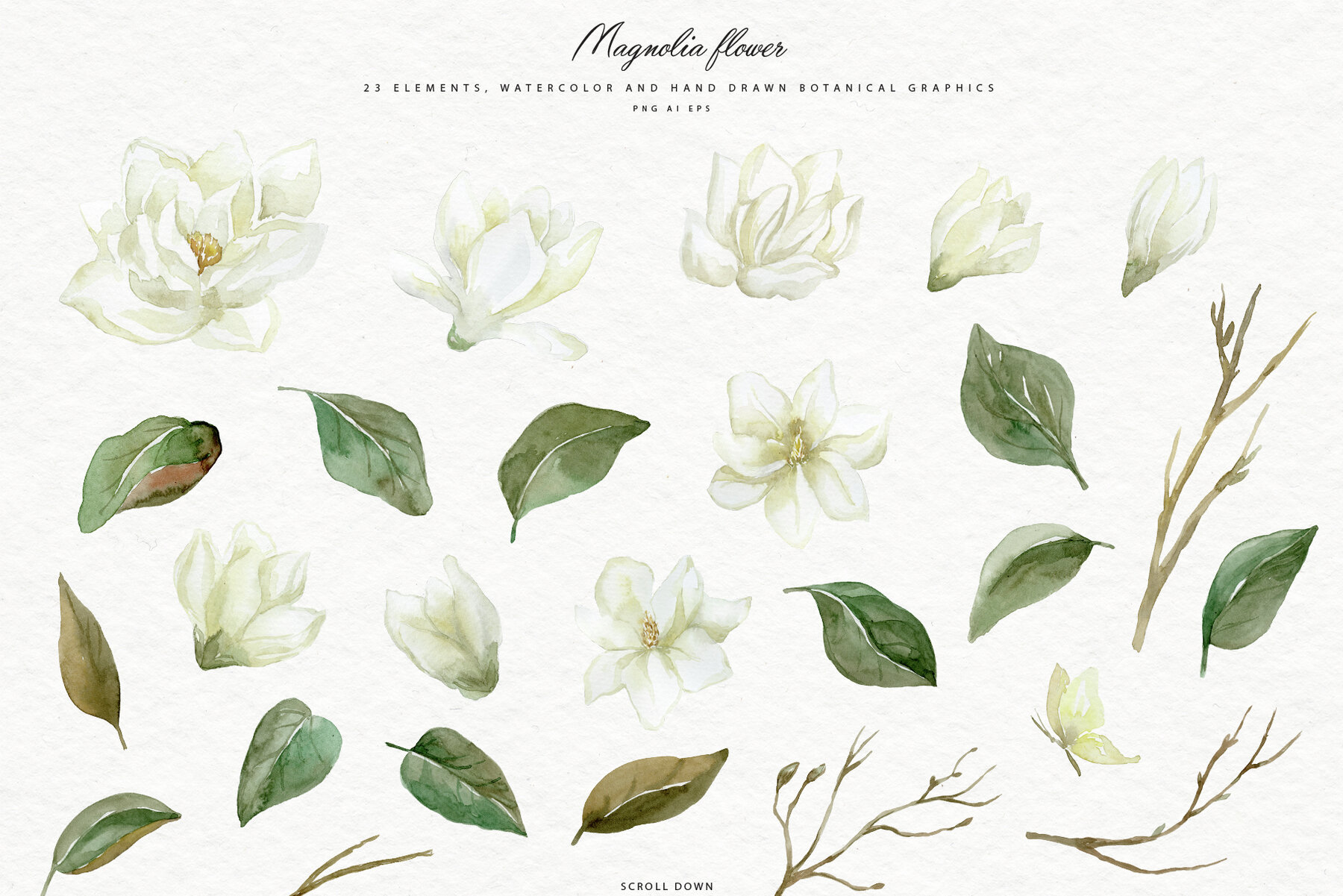 White Magnolia and Cotton Wedding Designs 4