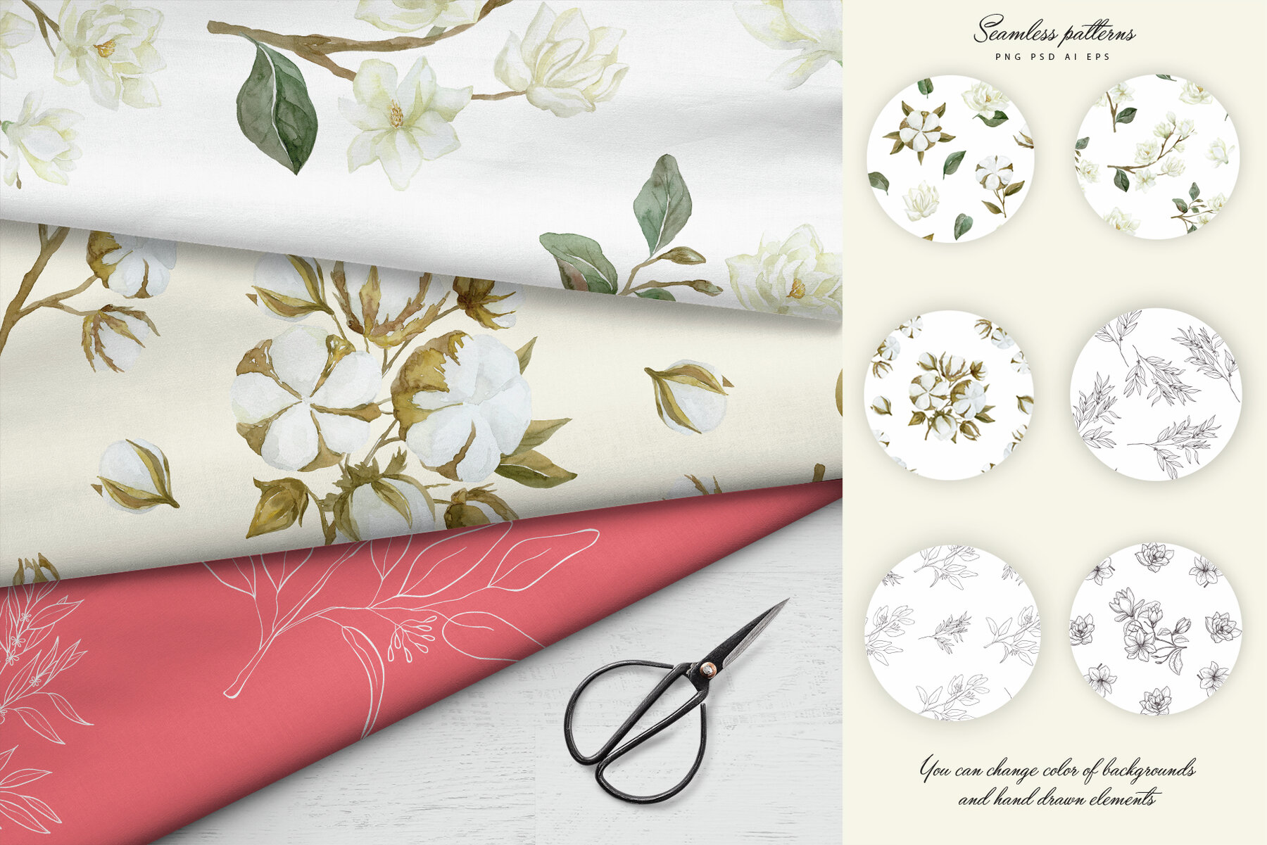 White Magnolia and Cotton Wedding Designs 19
