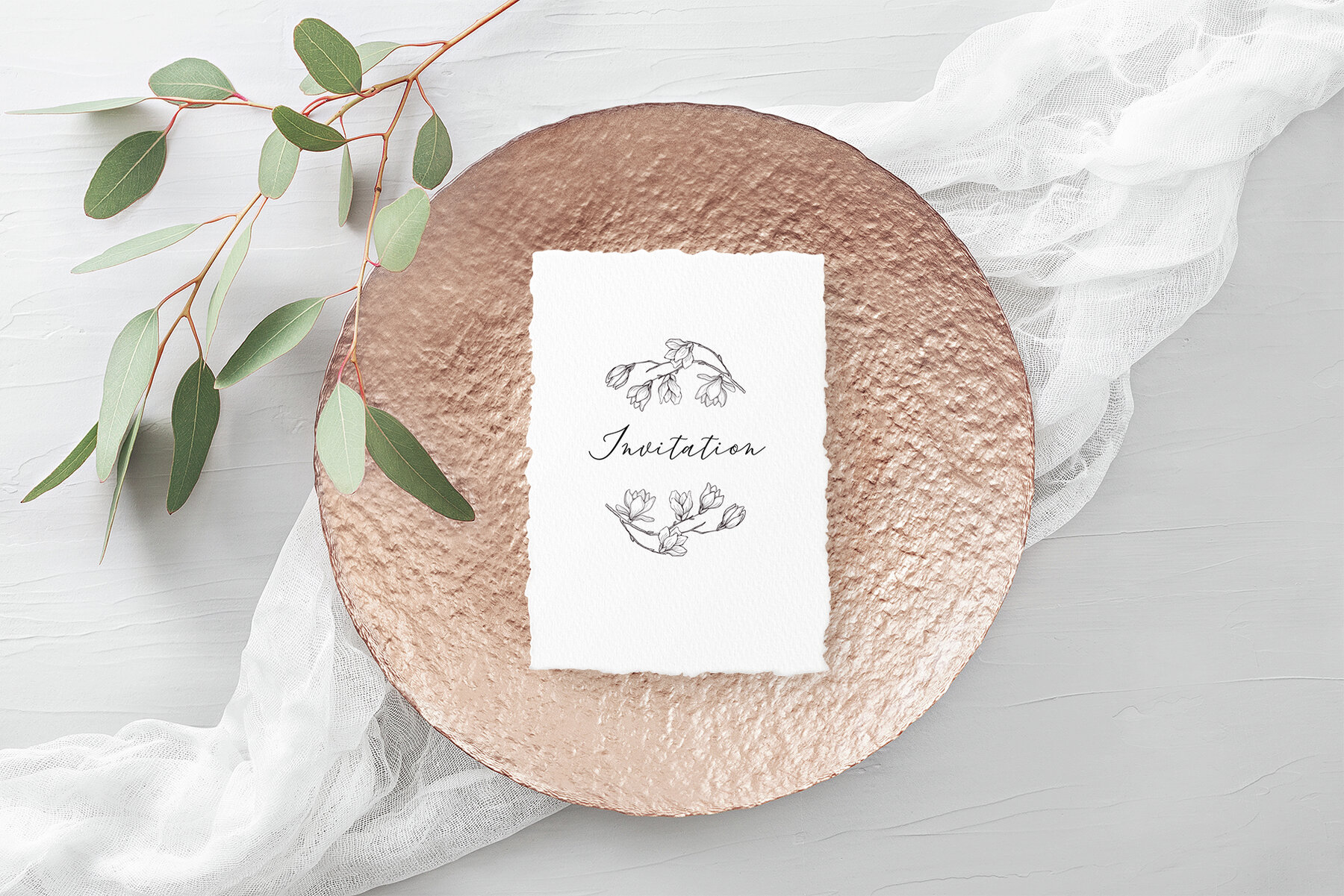 White Magnolia and Cotton Wedding Designs 20