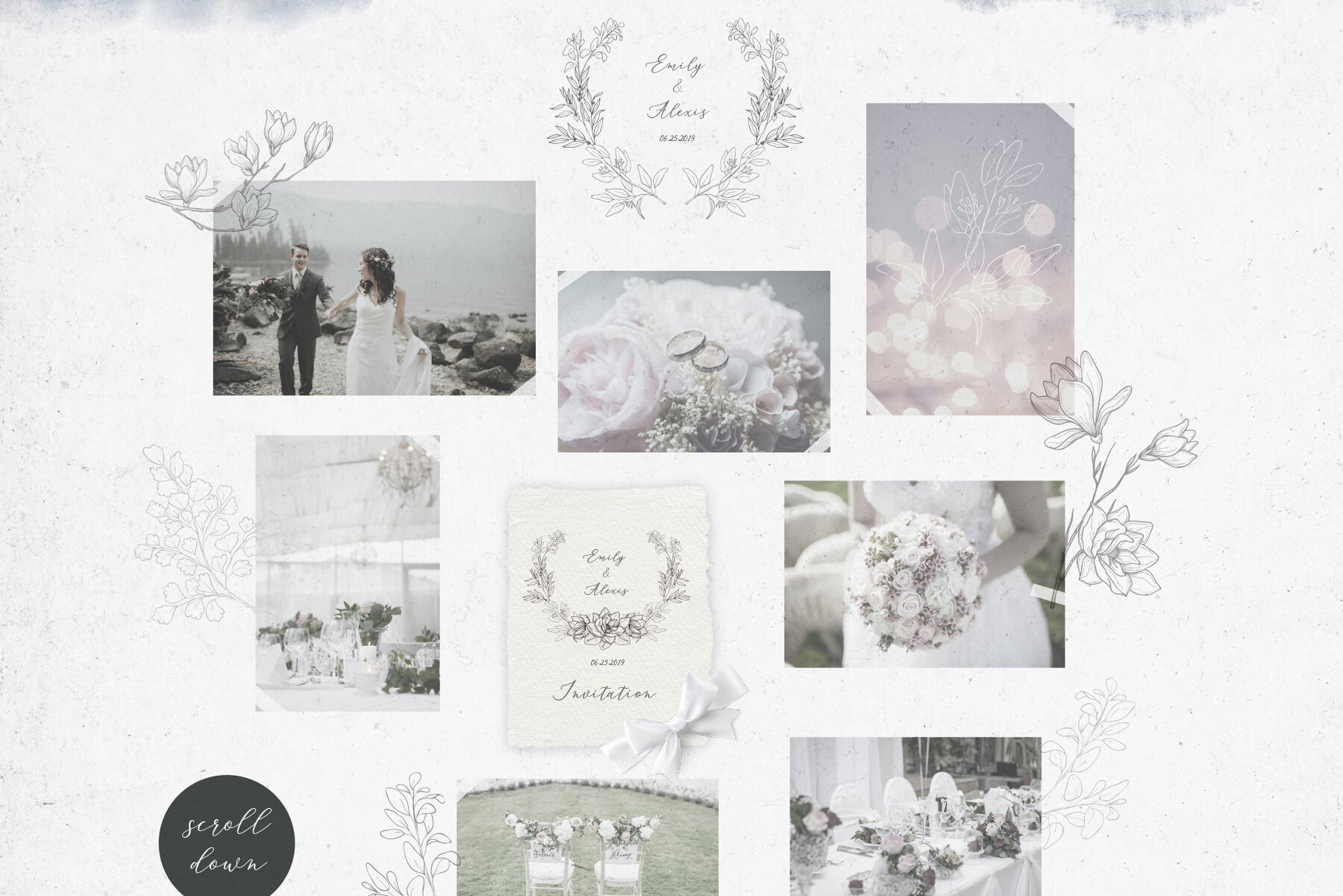 White Magnolia and Cotton Wedding Designs 23