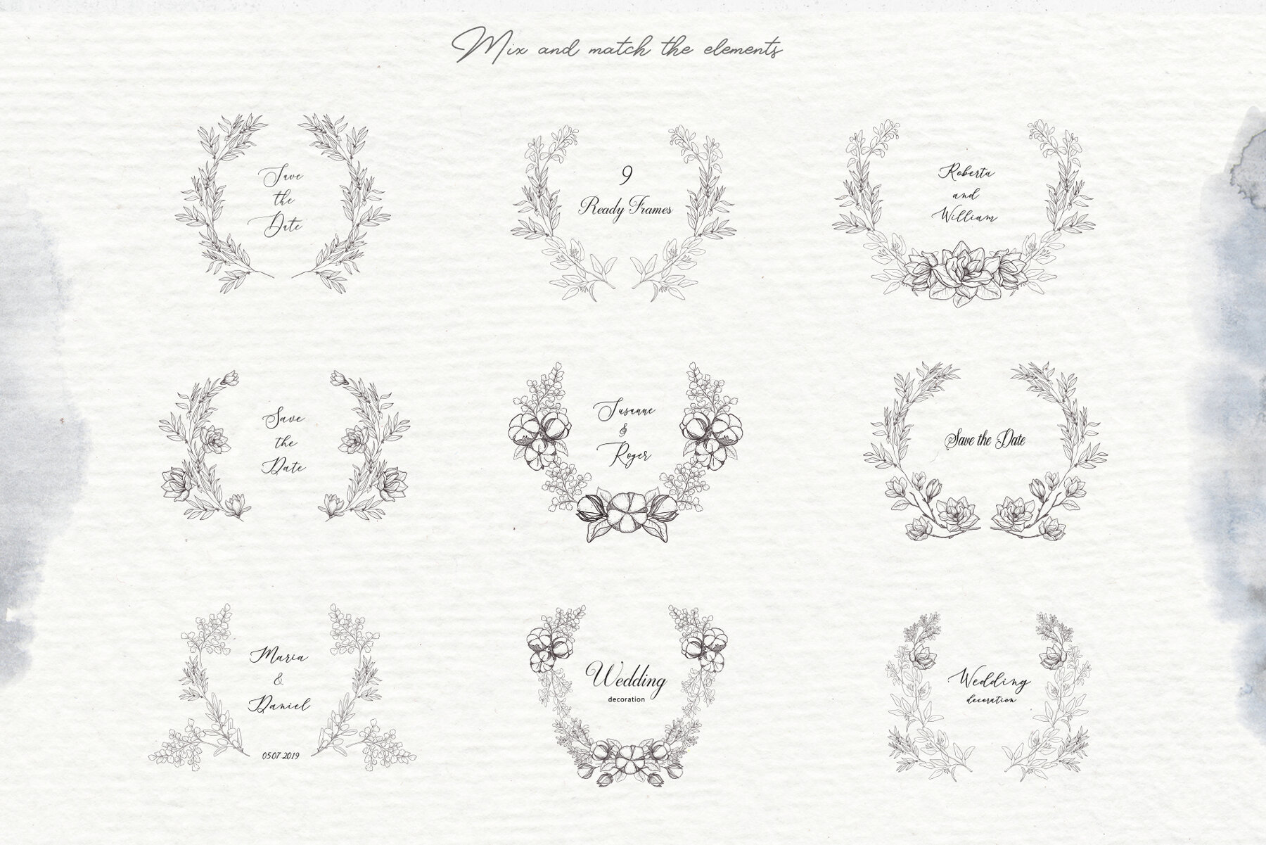 White Magnolia and Cotton Wedding Designs 24
