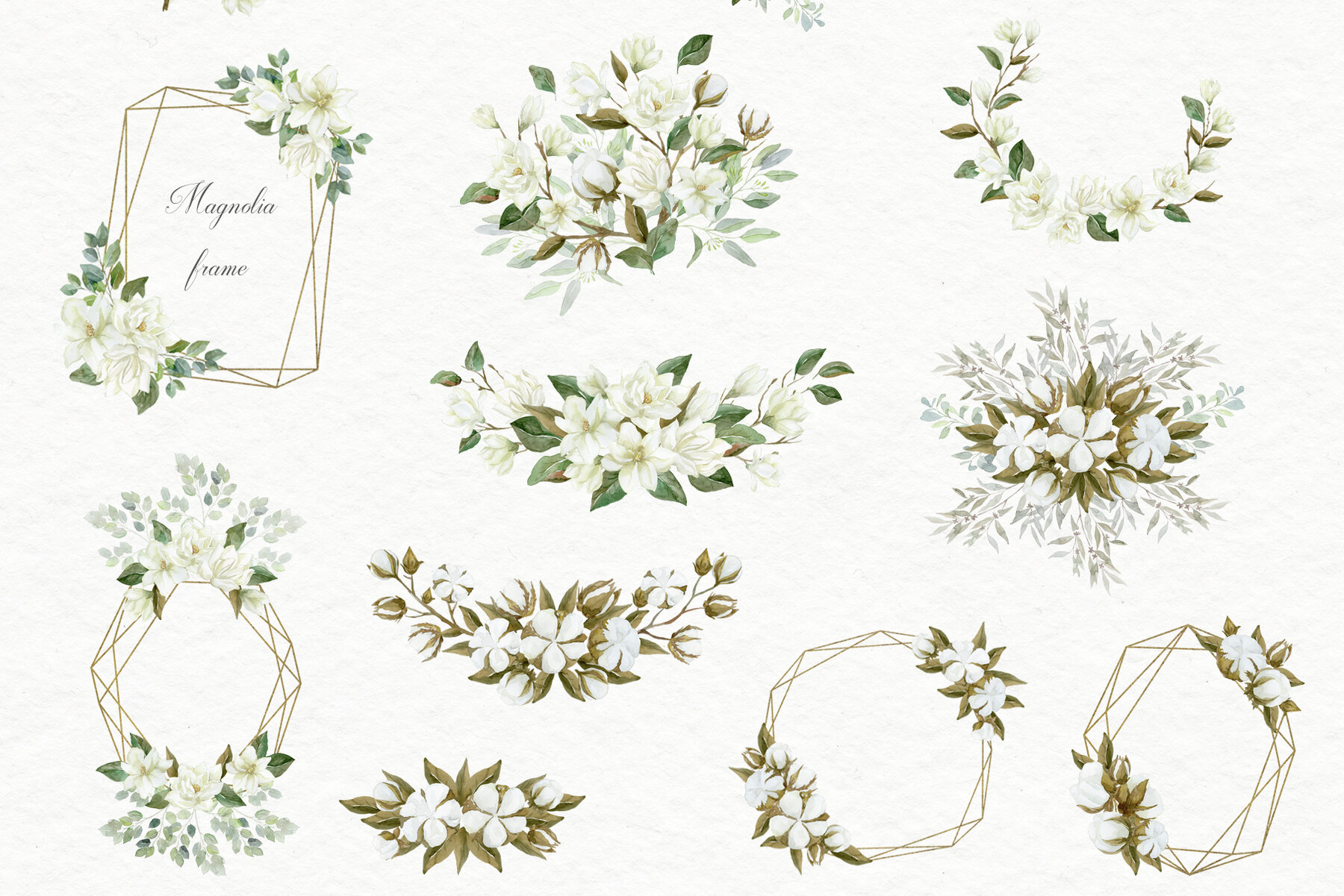 White Magnolia and Cotton Wedding Designs 27