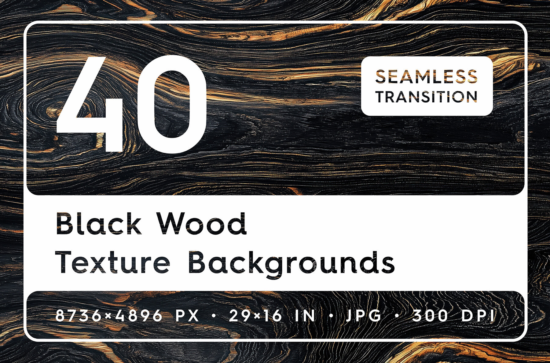 40 Black Wood Texture Backgrounds 1