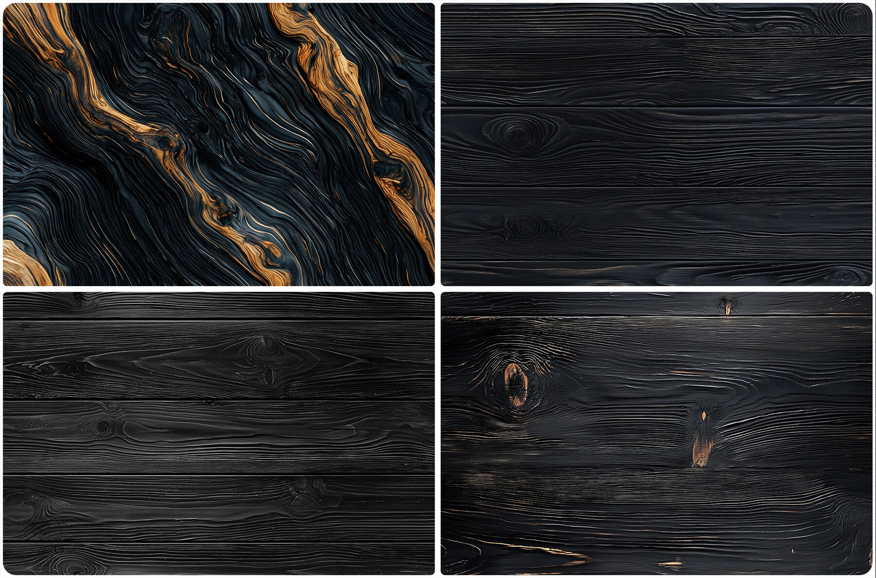 40 Black Wood Texture Backgrounds 6
