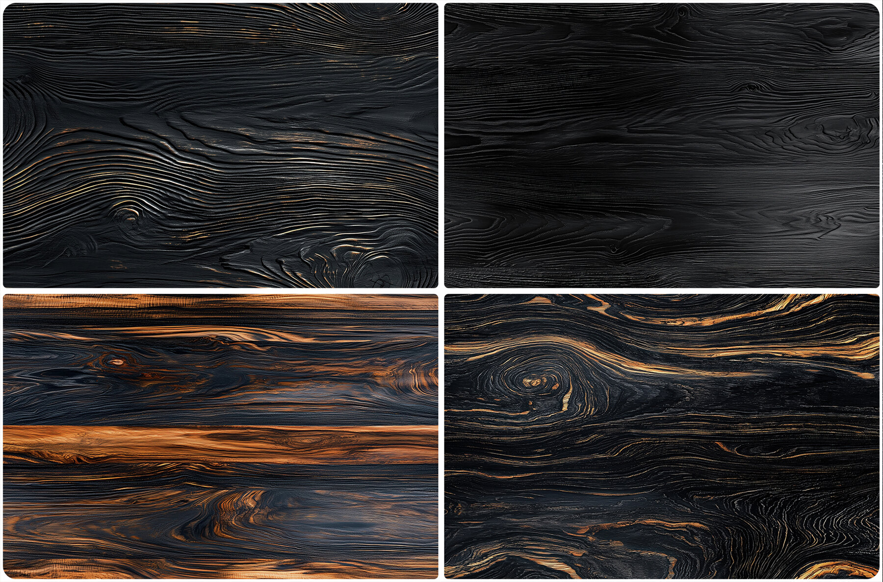40 Black Wood Texture Backgrounds 7