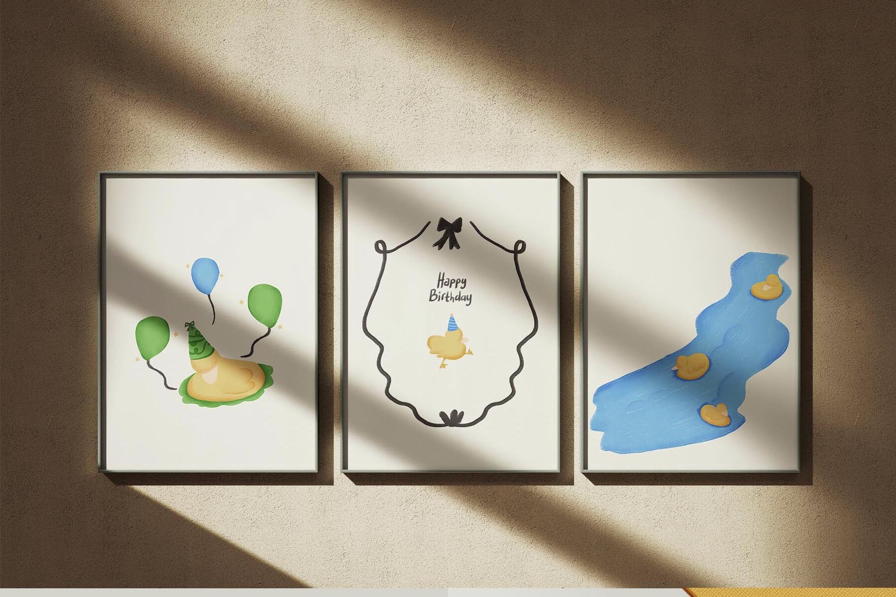 Baby duck clipart and pattern 7