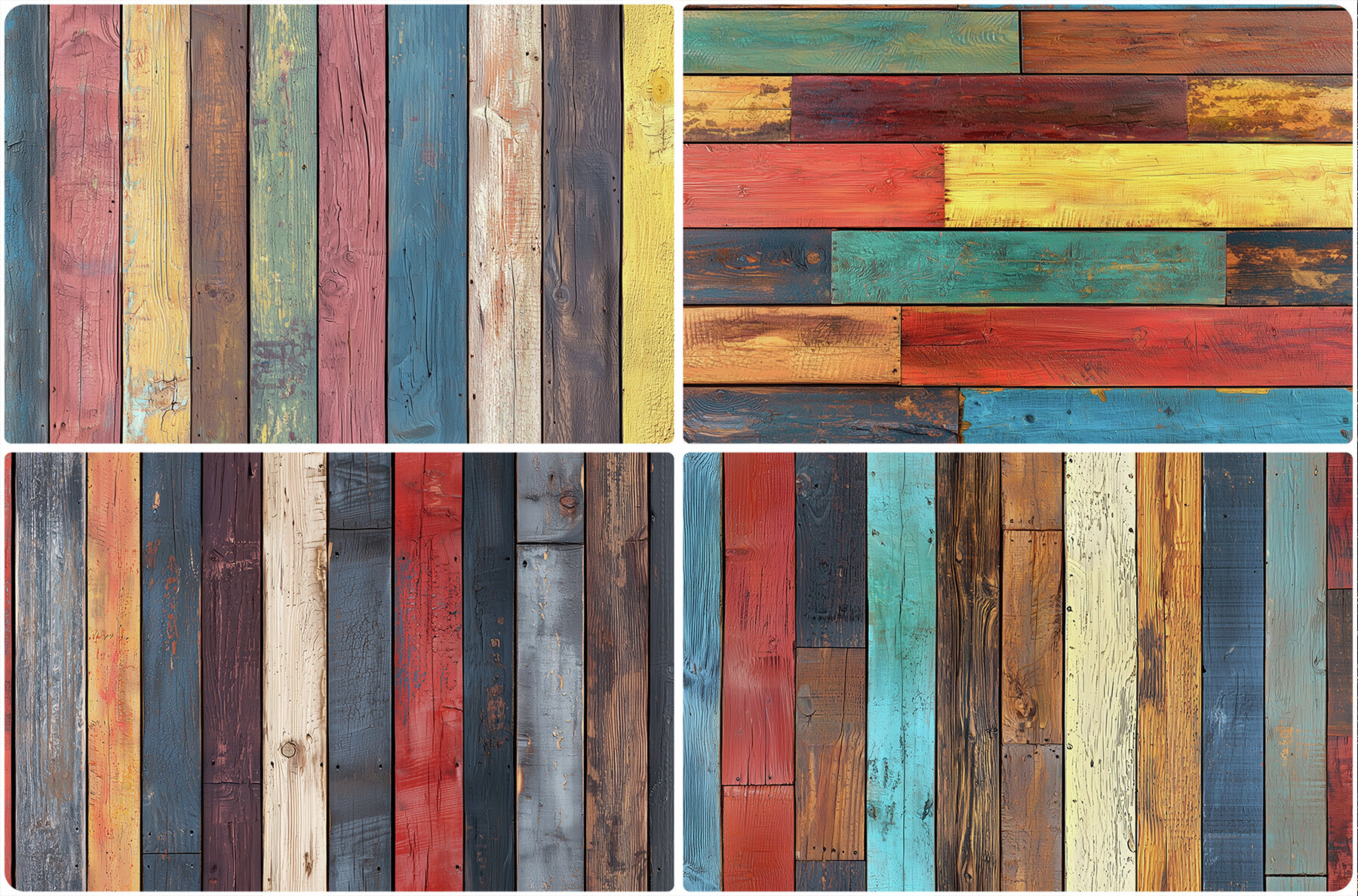 20 Multi Colored Planks Texture Backgrounds 5
