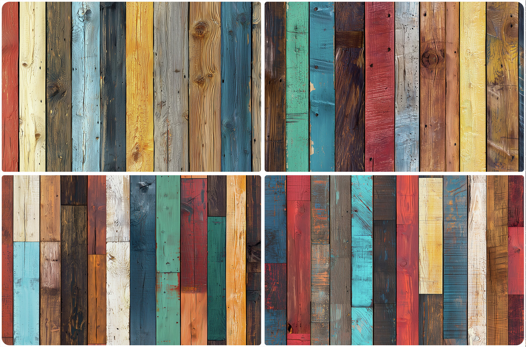 20 Multi Colored Planks Texture Backgrounds 6