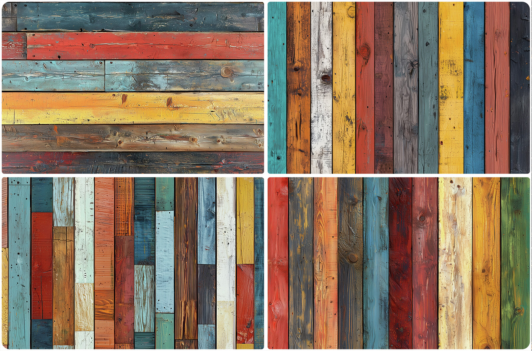 20 Multi Colored Planks Texture Backgrounds 7
