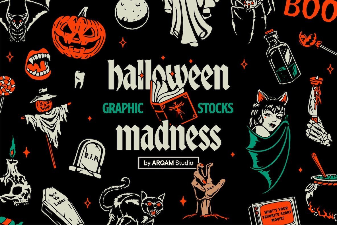 Halloween Madness Graphic Stocks 1