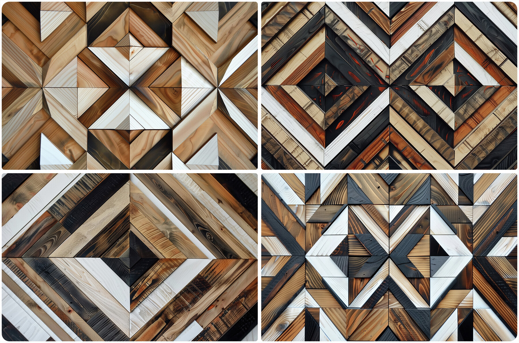 20 Wood Mosaic Art Texture Backgrounds 7