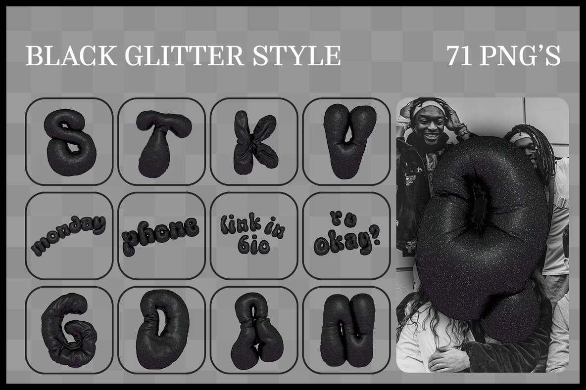 Inflated Stickers 02   3D Letters 5