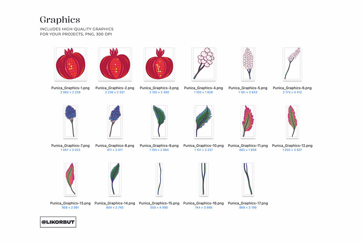 Pomegranate Floral Oriental Pattern 8