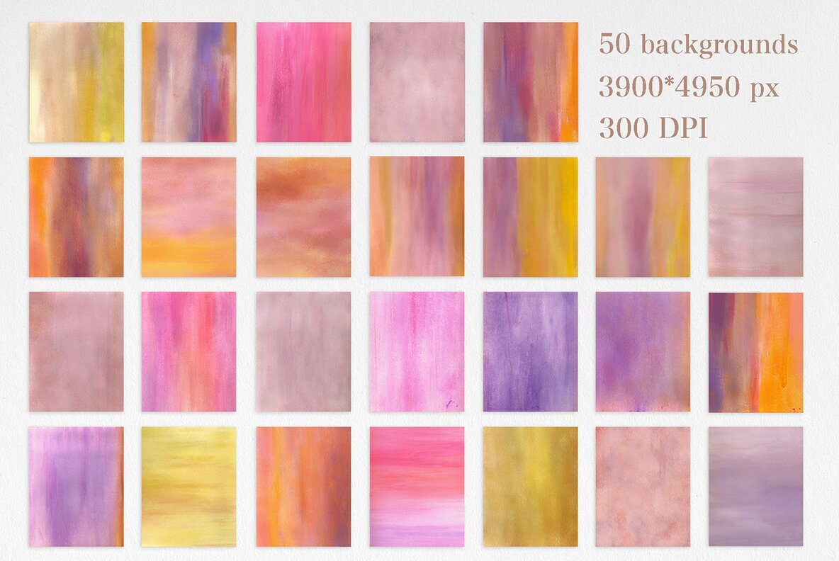 50 Abstract Gouache Backgrounds 8