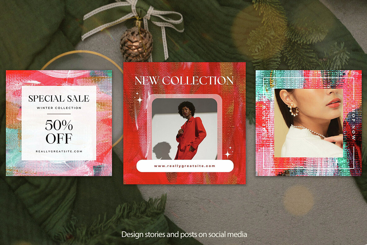 Festive Canvas Abstract Backgrounds 6