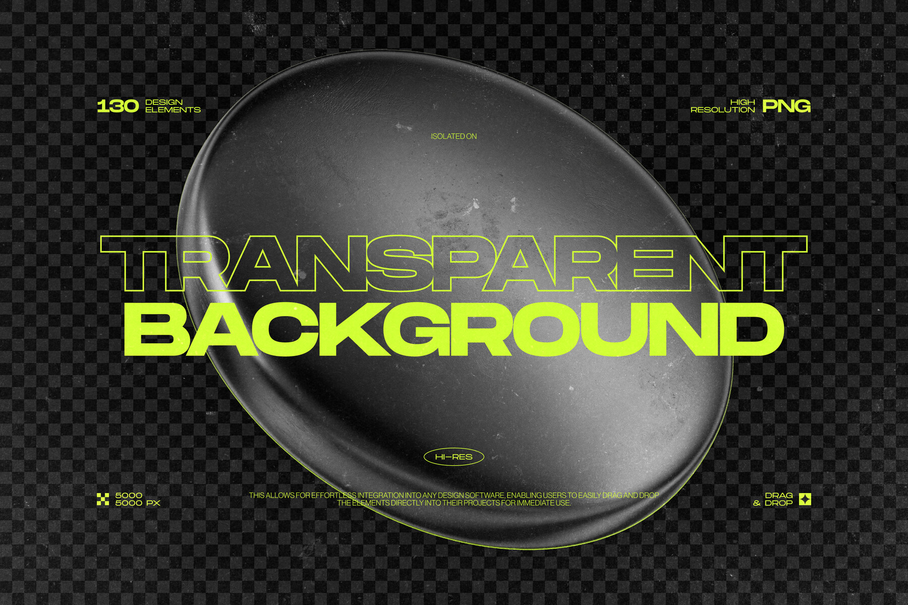 130 Black 3D Elements Collection Vol 1 8