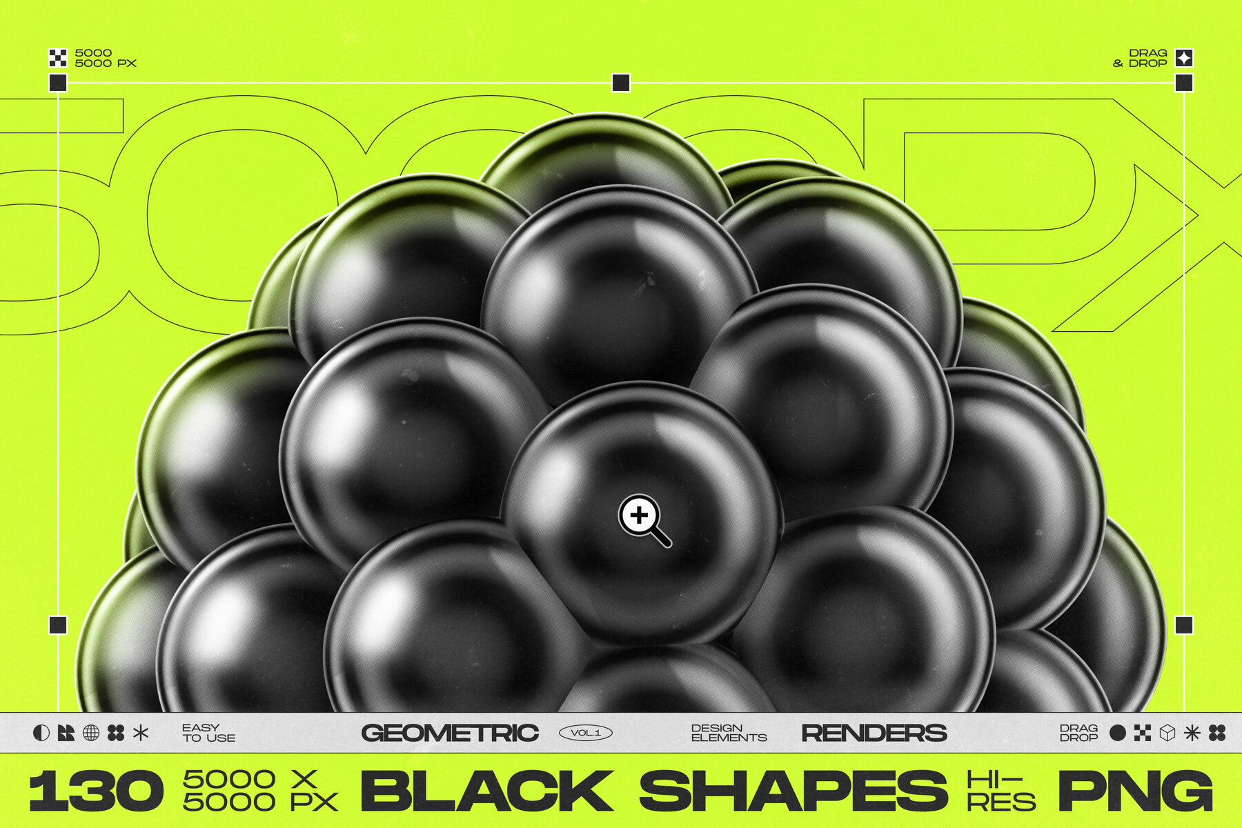 130 Black 3D Elements Collection Vol 1 19