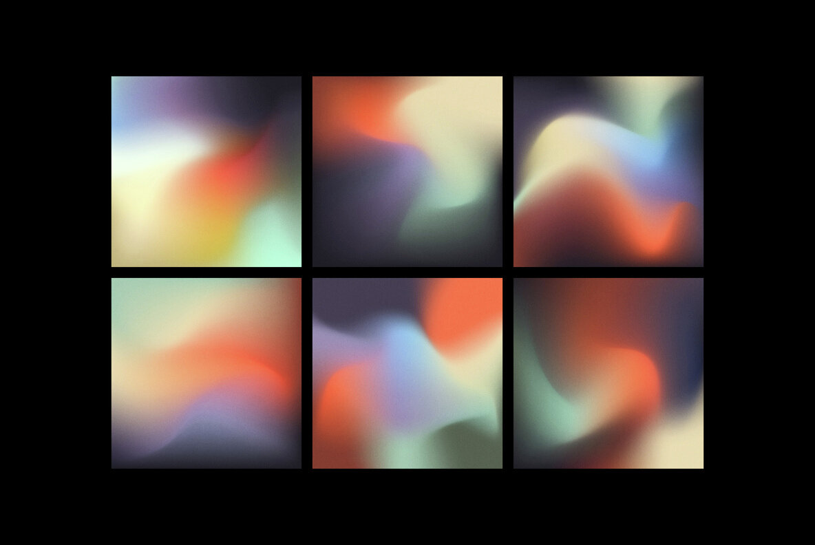 Grainy Gradient Shapes Collection 6