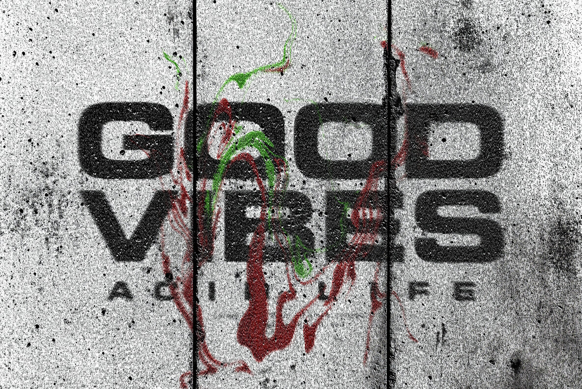 Grunge Concrete Wall Art Mockup 3