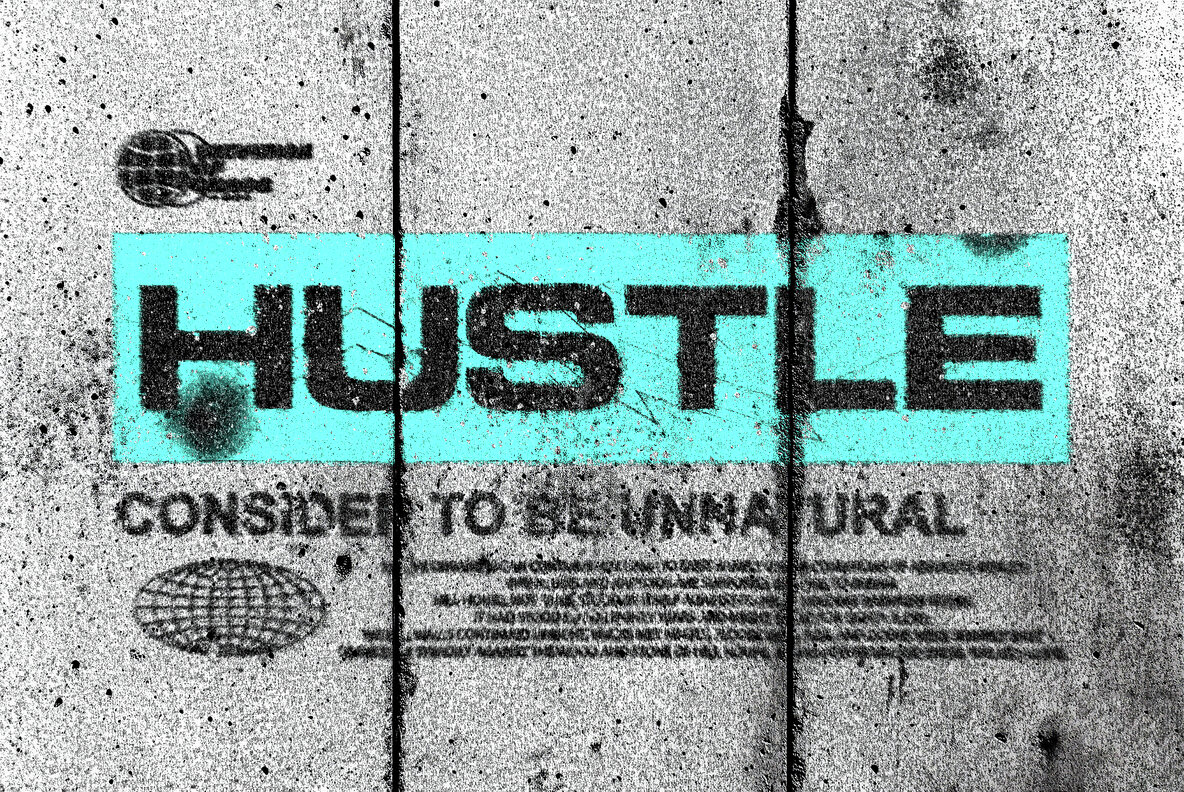 Grunge Concrete Wall Art Mockup 4