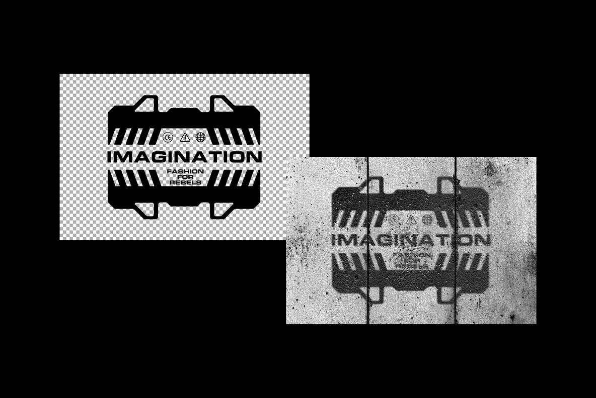 Grunge Concrete Wall Art Mockup 5