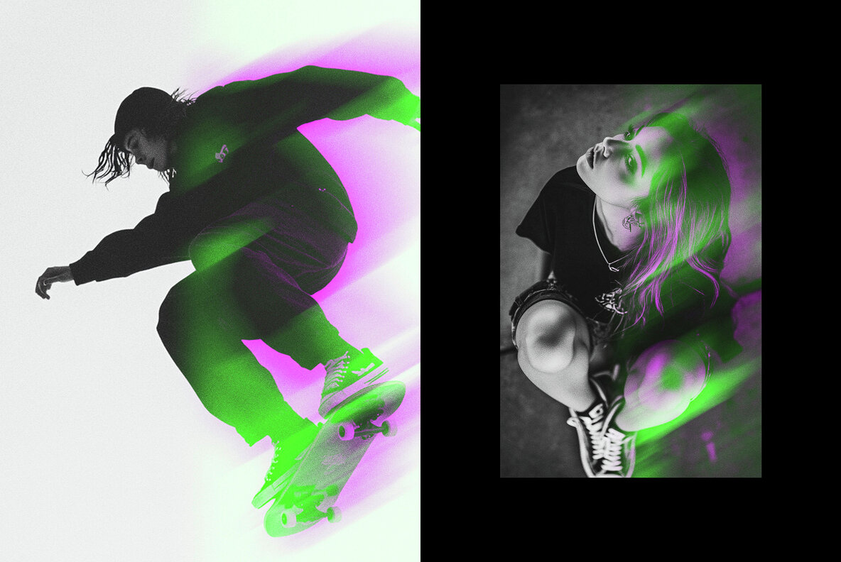 Colorful Motion Blur Photo Effect 6