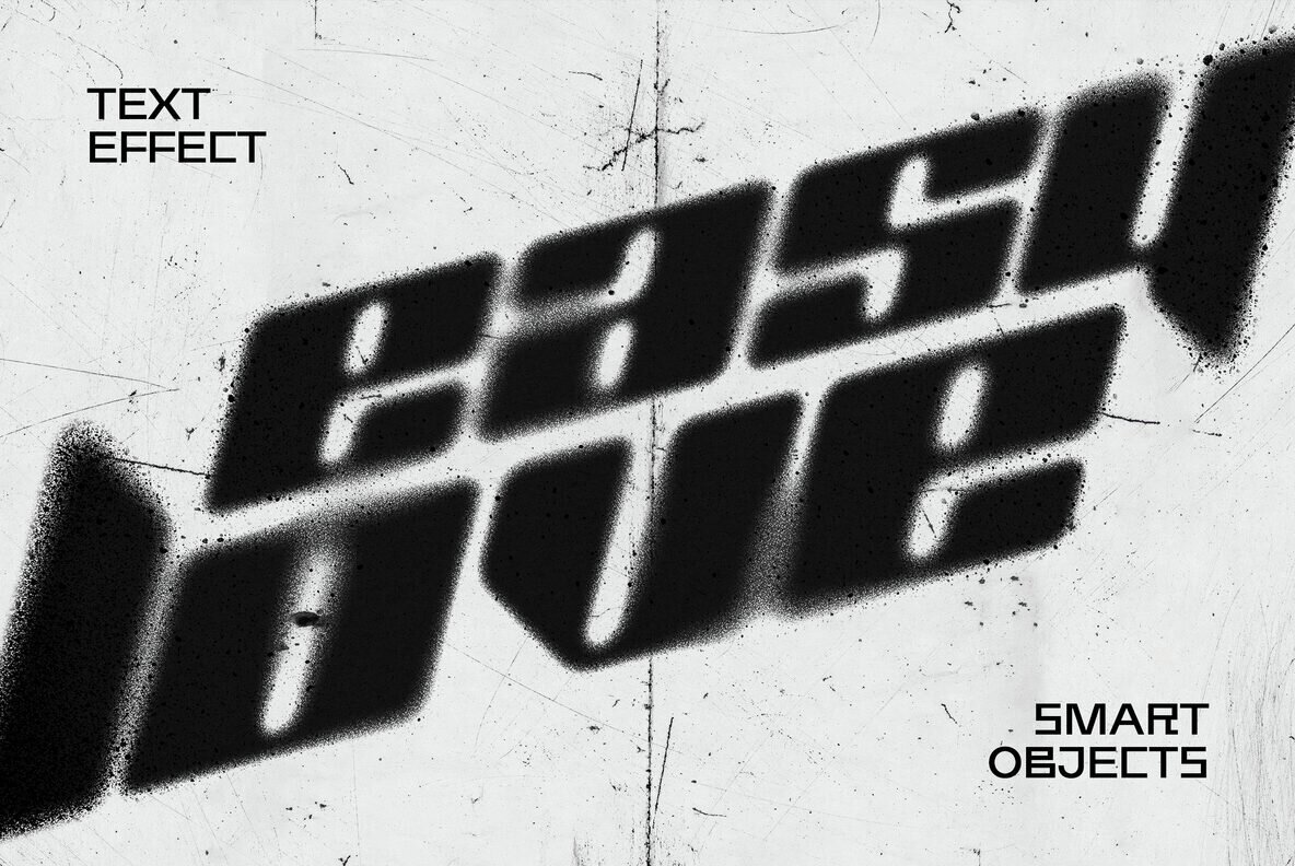 Spray Blurred Text and Logos Effect 1