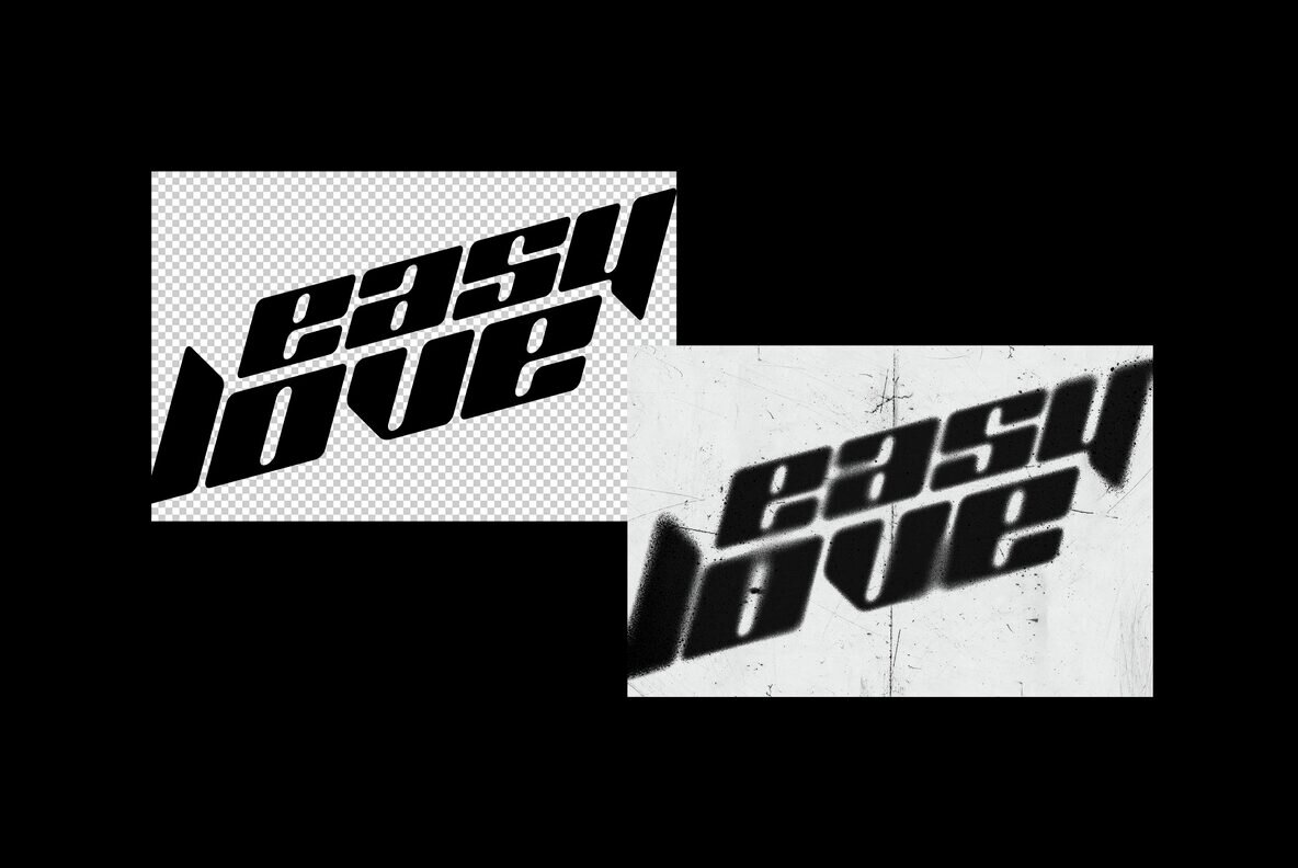 Spray Blurred Text and Logos Effect 6