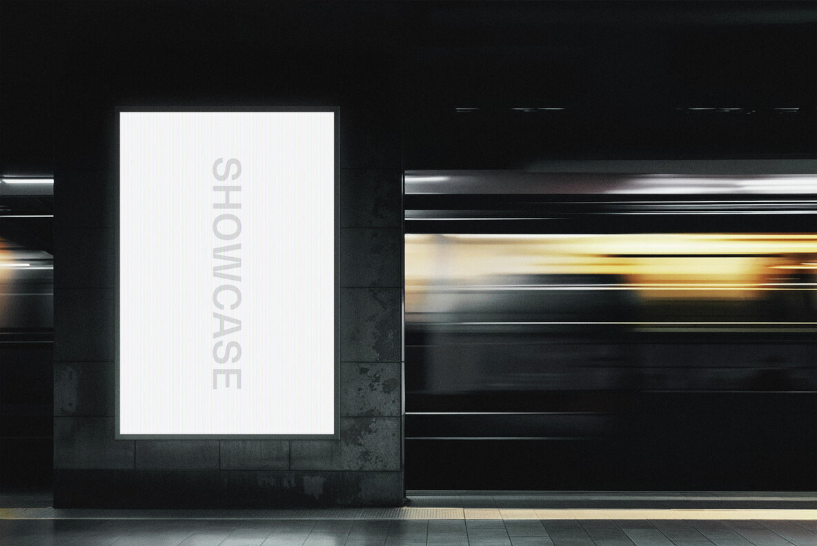 Vertical Subway Screen Mockup 3