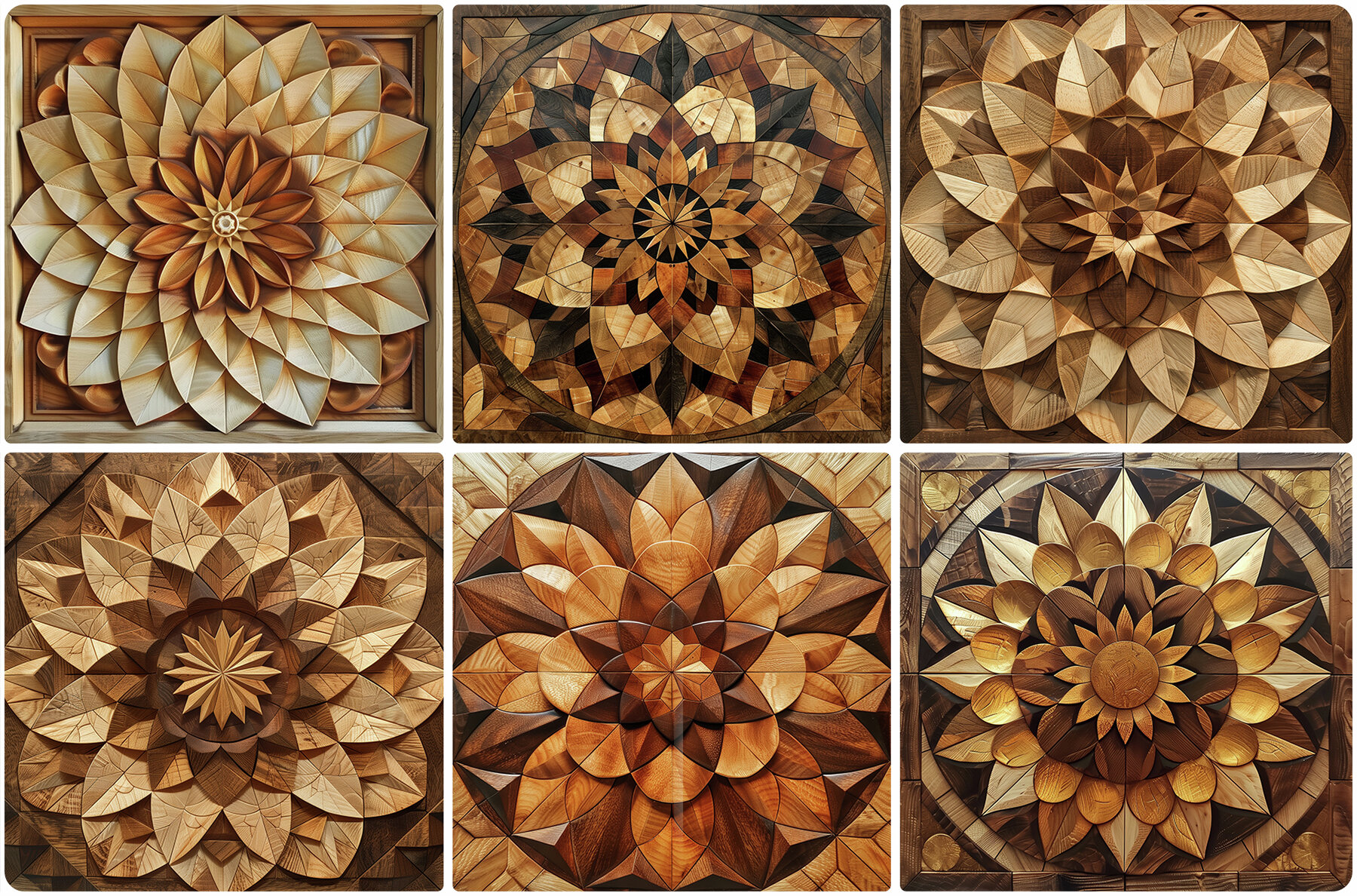 30 Wood Mandala Texture Backgrounds 7