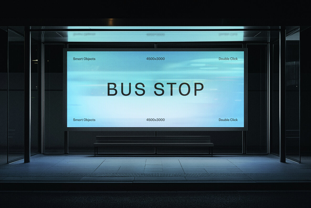 Bus Stop Screen Mockup 3