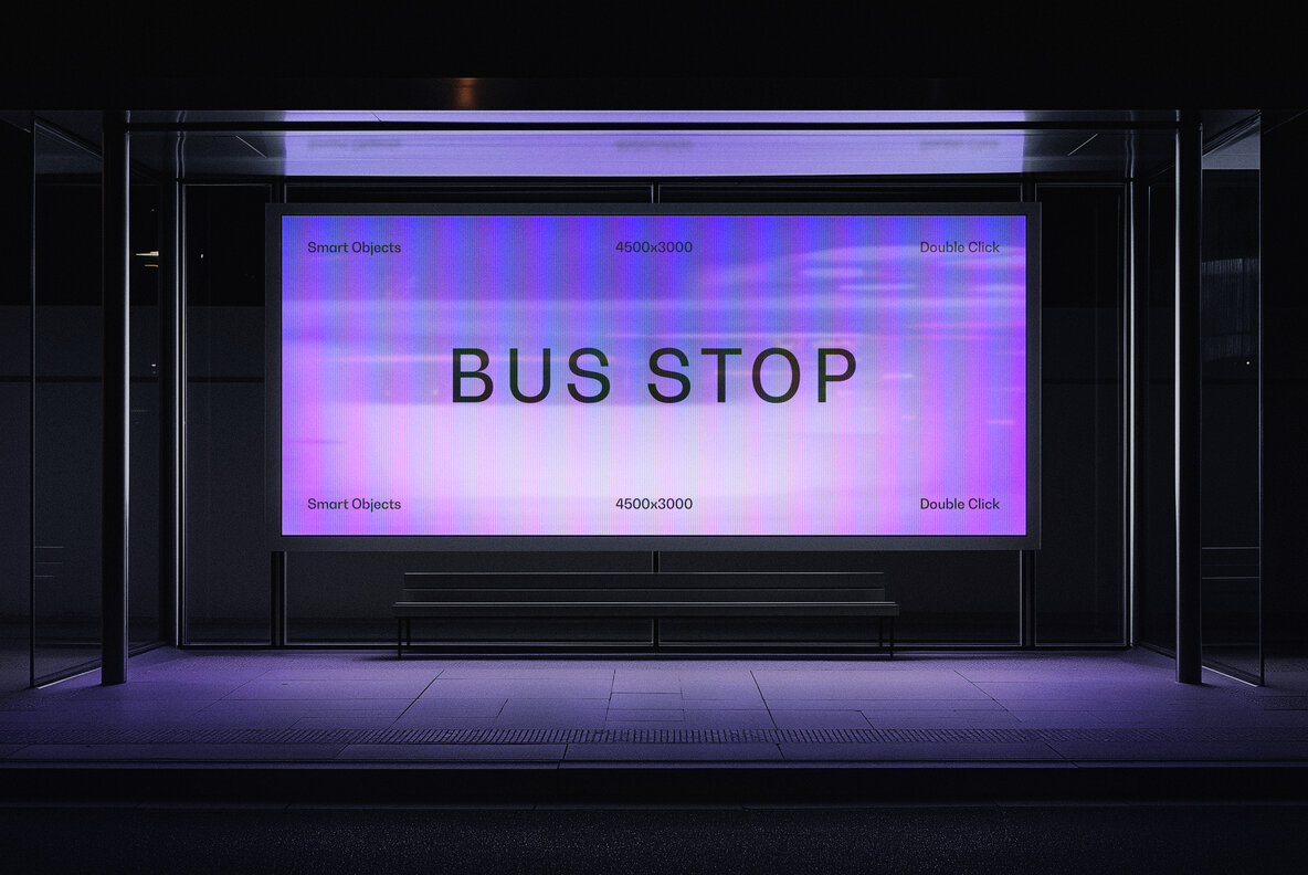 Bus Stop Screen Mockup 4