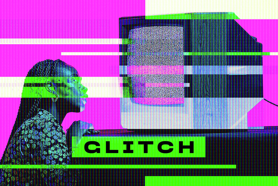 Closedown TV Glitch Photo Effect 1