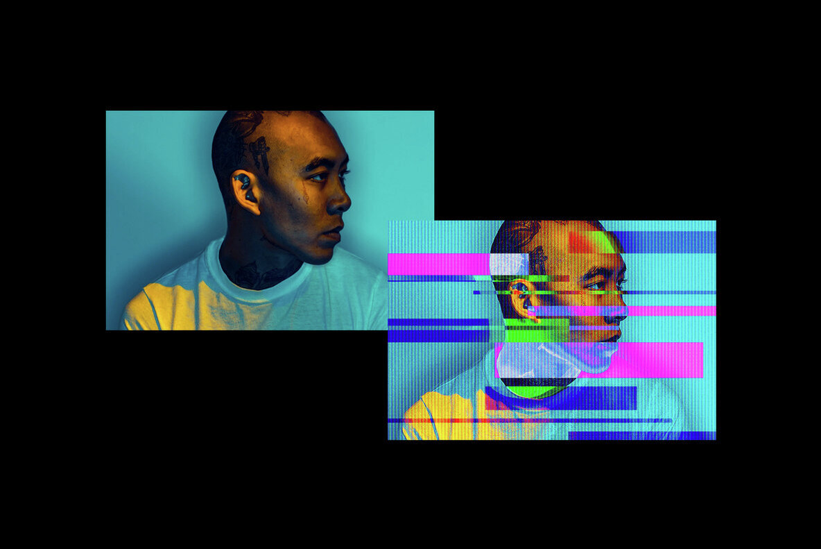 Closedown TV Glitch Photo Effect 2