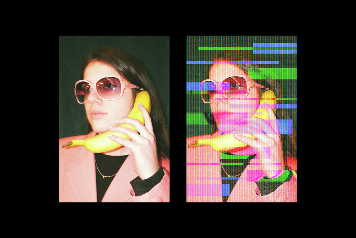 Closedown TV Glitch Photo Effect 4