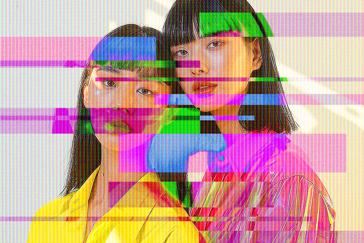 Closedown TV Glitch Photo Effect 5